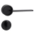 Door Euro Handle VERO for Magnetic Lock, Black, Passage Black Matte