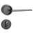 Door Euro Handle VERO for Magnetic Lock, Black, Passage Graphite