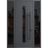Front Exterior Prehung Steel Door / Ronex 0130 Grey 96" / 2 Sidelight Exterior Windows Sidelites/ Entry Metal Modern Painted W12+36+12" x H96" Left hand Inswing Gray