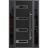 Front Exterior Prehung Steel Door / Ronex 0131 Black Enamel 96" / 2 Sidelight Exterior Windows Sidelites/ Stainless Inserts Entry Metal Modern Painted W12+36+12" x H96" Left hand Inswing Black
