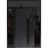 Front Exterior Prehung Steel Door / Dekton 0163 Venezia Noce 96”/ 2 Side and Top Exterior Window Sidelite / Entry Metal Modern Painted W12+36+12" x H96+16" Left hand Inswing Ardesia Nero