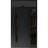 Front Exterior Prehung Steel Door / Dekton 0163 Venezia Noce / Side and Top Exterior Window Sidelite / Entry Metal Modern Painted W36+12" x H80+16" Right hand Inswing Ardesia Nero