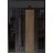 Front Exterior Prehung Steel Door / Dekton 0163 Venezia Noce / 2 Side and Top Exterior Window Sidelite / Entry Metal Modern Painted W12+36+12" x H80+16" Right hand Inswing Venezia Noce
