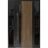 Front Exterior Prehung Steel Door / Dekton 0163 Ardesia Nero 96”/ 2 Side Exterior Windows Sidelites/ Entry Metal Modern Painted W14+36+14" x H96" Right hand Inswing Venezia Noce