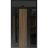 Front Exterior Prehung Steel Door / Dekton 0163 Venezia Noce / Side and Top Exterior Window Sidelite / Entry Metal Modern Painted W36+12" x H80+16" Right hand Inswing Venezia Noce