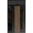 Front Exterior Prehung Steel Door / Dekton 0163 Ardesia Nero / Side and Top Exterior Window Sidelite / Entry Metal Modern Painted W36+12" x H80+16" Left hand Inswing Venezia Noce