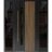 Front Exterior Prehung Steel Door / Dekton 0163 Ardesia Nero / 2 Side Exterior Windows Sidelites/ Entry Metal Modern Painted W12+36+12" x H80" Right hand Inswing Venezia Noce