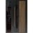 Front Exterior Prehung Steel Door / Dekton 0163 Ardesia Nero / Side Exterior Window Sidelite / Entry Metal Modern Painted W36+12" x H80" Right hand Inswing Venezia Noce