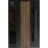 Front Exterior Prehung Steel Door / Dekton 0163 Ardesia Nero / Side Exterior Window Sidelite / Entry Metal Modern Painted W36+12" x H80" Left hand Inswing Venezia Noce