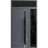 Front Exterior Prehung Steel Door / Ronex 1011 Grey 96" / Sidelight and Transom Window Sidelite / Stainless Inserts Entry Metal Modern Painted W36+12" x H96+16" Left hand Inswing Gray