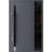 Front Exterior Prehung Steel Door / Ronex 1011 Grey / Sidelight Exterior Window Sidelite / Stainless Inserts Entry Metal Modern Painted W36+12" x H80" Right hand Inswing Gray