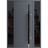 Front Exterior Prehung Steel Door / Ronex 1011 Grey 96" / 2 Sidelight Exterior Windows Sidelites/ Stainless Inserts Entry Metal Modern Painted W12+36+12" x H96" Left hand Inswing Gray