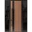 Front Exterior Prehung Steel Door / Ronex 1033 Teak 96" / 2 Sidelight Exterior Windows Sidelites/ Entry Metal Modern Painted W14+36+14" x H96" Right hand Inswing Oak