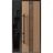 Front Exterior Prehung Steel Door / Ronex 1055 Teak 96" / Sidelight Exterior Window Sidelite / Entry Metal Modern Painted W36+12" x H96" Right hand Inswing Oak