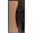 Front Exterior Prehung Steel Door / Ronex 1077 Teak 96" / Sidelight Exterior Window Sidelite / Entry Metal Modern Painted W36+12" x H96" Left hand Inswing Teak