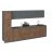 Kitchen Elegant Collection Gray Color Base Size 11Ft Wide Natural Teak & Gray