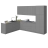 Kitchen Harmony Collection White Matte Color Base Size 8x10Ft Wide Gray