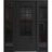 Front Exterior Prehung Aluminum Door / Iron 0101 Black / Entry Steel Metal Classic Painted 62 x 80 (14+36+14" x 80")-Left-hand Inswing Black