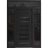Front Exterior Prehung Aluminum Door / Iron 0188 Black / Entry Steel Metal Classic Painted 62 x 92 (14+36+14" x 80+12")-Right-hand Inswing Black