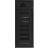 Front Exterior Prehung Aluminum Door / Iron 0188 Black / Entry Steel Metal Classic Painted 36 x 94 (36" x 80+14")-Right-hand Inswing Black