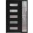 Front Exterior Prehung Aluminum Door / Iron 0255 Black / Entry Steel Metal Classic Painted 50 x 80 (36+14" x 80")-Right-hand Inswing Black