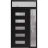Front Exterior Prehung Aluminum Door / Iron 0255 Black / Entry Steel Metal Classic Painted 50 x 92 (36+14" x 80+12")-Left-hand Inswing Black