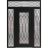 Front Exterior Prehung Aluminum Door / Iron 1600 Black / Entry Steel Metal Classic Painted 64 x 94 (16+36+16" x 80+14")-Right-hand Inswing Black