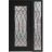 Front Exterior Prehung Aluminum Door / Iron 1600 Black / Entry Steel Metal Classic Painted 50 x 80 (36+14" x 80")-Left-hand Inswing Black