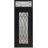 Front Exterior Prehung Aluminum Door / Iron 1600 Black / Entry Steel Metal Classic Painted 36 x 96 (36" x 80+16")-Right-hand Inswing Black