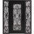 Front Exterior Prehung Aluminum Door / Iron 1601 Black / Entry Steel Metal Classic Painted 62 x 80 (14+36+14" x 80")-Right-hand Inswing Black