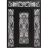 Front Exterior Prehung Aluminum Door / Iron 1601 Black / Entry Steel Metal Classic Painted 62 x 96 (14+36+14" x 80+16")-Left-hand Inswing Black