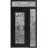 Front Exterior Prehung Aluminum Door / Iron 1633 Black / Entry Steel Metal Classic Painted 50 x 94 (36+14" x 80+14")-Left-hand Inswing Black