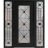 Front Exterior Prehung Aluminum Door / Iron 1655 Black / Entry Steel Metal Classic Painted 64 x 80 (16+36+16" x 80")-Right-hand Inswing Black