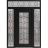 Front Exterior Prehung Aluminum Door / Iron 1688 Black / Entry Steel Metal Classic Painted 60 x 96 (12+36+12" x 80+16")-Right-hand Inswing Black