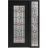 Front Exterior Prehung Aluminum Door / Iron 1688 Black / Entry Steel Metal Classic Painted 50 x 80 (36+14" x 80")-Left-hand Inswing Black