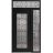 Front Exterior Prehung Aluminum Door / Iron 1688 Black / Entry Steel Metal Classic Painted 52 x 94 (36+16" x 80+14")-Left-hand Inswing Black
