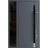 Front Exterior Prehung Steel Door / Ronex 1011 Grey / Sidelight Exterior Window Sidelite / Stainless Inserts Entry Metal Modern Painted W36+12" x H80" Left hand Inswing Gray