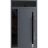 Front Exterior Prehung Steel Door / Ronex 1011 Grey / Sidelight and Transom Window Sidelite / Stainless Inserts Entry Metal Modern Painted W36+12" x H80+16" Left hand Inswing Gray