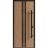 Front Exterior Prehung Steel Door / Ronex 1055 Teak / Entry Metal Modern Painted W36" x H80" Left hand Inswing Oak