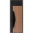 Front Exterior Prehung Steel Door / Ronex 1077 Teak / Transom Window Sidelite / Entry Metal Modern Painted W36" x H80+16" Right hand Inswing Teak