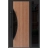 Front Exterior Prehung Steel Door / Ronex 1077 Teak / Sidelight Exterior Window Sidelite / Entry Metal Modern Painted W36+16" x H80" Right hand Inswing Teak