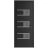 Front Exterior Prehung Metal-Plastic Door | Manux 8933 Walnut | Office Commercial and Residential Doors Entrance Patio Garage W36" x H80" Left hand Inswing Black Matte