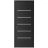 Front Exterior Prehung Metal-Plastic Door | Manux 8415 Antracite Grey | Office Commercial and Residential Doors Entrance Patio Garage W30" x H80" Right hand Inswing Black Matte