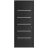 Front Exterior Prehung Metal-Plastic Door | Manux 8415 Antracite Grey | Office Commercial and Residential Doors Entrance Patio Garage W36" x H80" Left hand Inswing Black Matte