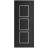 Front Exterior Prehung Metal-Plastic Door | Manux 8661 Antracite Grey | Office Commercial and Residential Doors Entrance Patio Garage W36" x H80" Left hand Inswing Black Matte