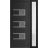 Front Exterior Prehung Metal-Plastic Door | Manux 8933 Walnut | Side Sidelite Transom | Office Commercial and Residential Doors Entrance Patio Garage 42" x 80" (W30+12" x H80") Left hand Inswing Black Matte