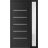 Front Exterior Prehung Metal-Plastic Door | Manux 8415 Matte Black | Side Sidelite Transom | Office Commercial and Residential Doors Entrance Patio Garage 52" x 80" (W36+16" x H80") Right hand Inswing Black Matte