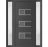 Front Exterior Prehung Metal-Plastic Door | Manux 8933 Antracite Grey | 2 Side Sidelite Transoms | Office Commercial and Residential Doors Entrance Patio Garage 64" x 80" (W14+36+14" x H80") Right hand Inswing Antracite