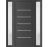 Front Exterior Prehung Metal-Plastic Door | Manux 8415 Matte Black | 2 Side Sidelite Transoms | Office Commercial and Residential Doors Entrance Patio Garage 58" x 80" (W14+30+14" x H80") Right hand Inswing Antracite