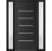 Front Exterior Prehung Metal-Plastic Door | Manux 8415 Matte Black | 2 Side Sidelite Transoms | Office Commercial and Residential Doors Entrance Patio Garage 58" x 80" (W14+30+14" x H80") Right hand Inswing Black Matte